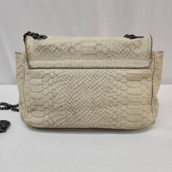 Genuine Leather Small Snake Box Bag Adjustable Chain Strap Crossbody or Shoulder - Picture 2 of 15